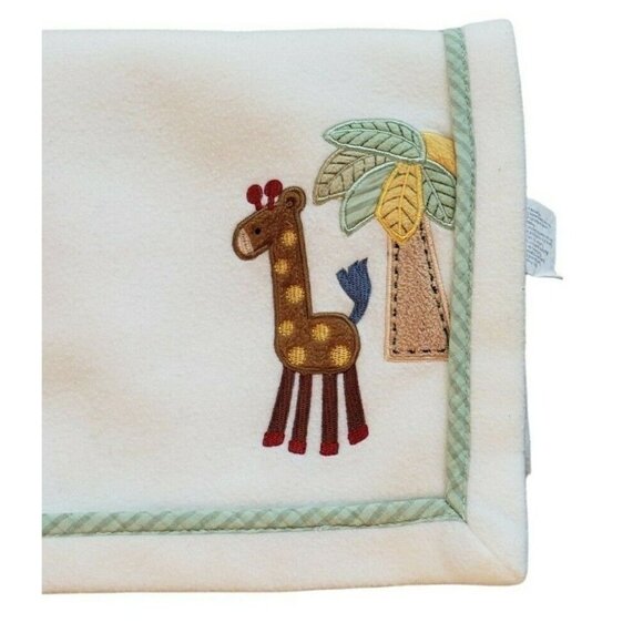 Tiddliwinks Baby Blanket Giraffe Fleece Jungle Safari Palm Tree Security Lovey - Picture 2 of 6